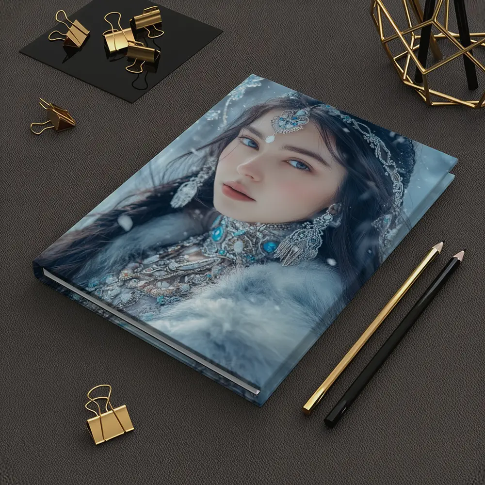 Ice Queen Fantasy Portrait Winter Snow – Notebooks