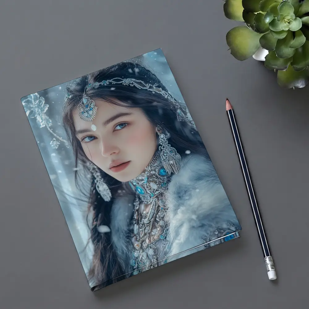 Ice Queen Fantasy Portrait Winter Snow – Notebooks