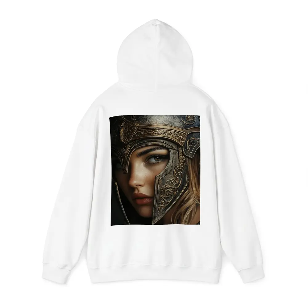 Female Warrior Dark Fantasy Ornate Helmet Portrait – Hoodies
