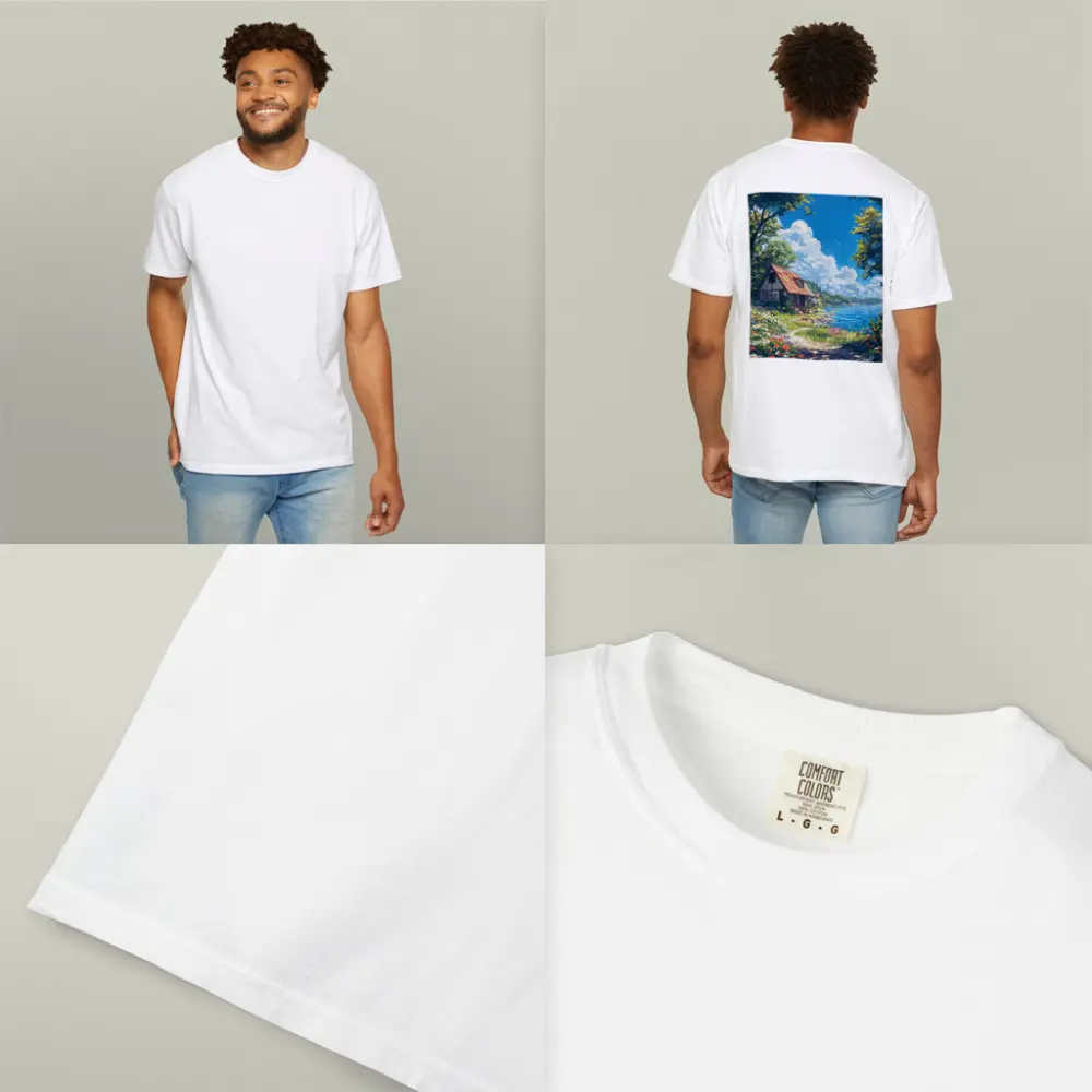 Anime Cottage By Flower Garden Coastal View – T-Shirts