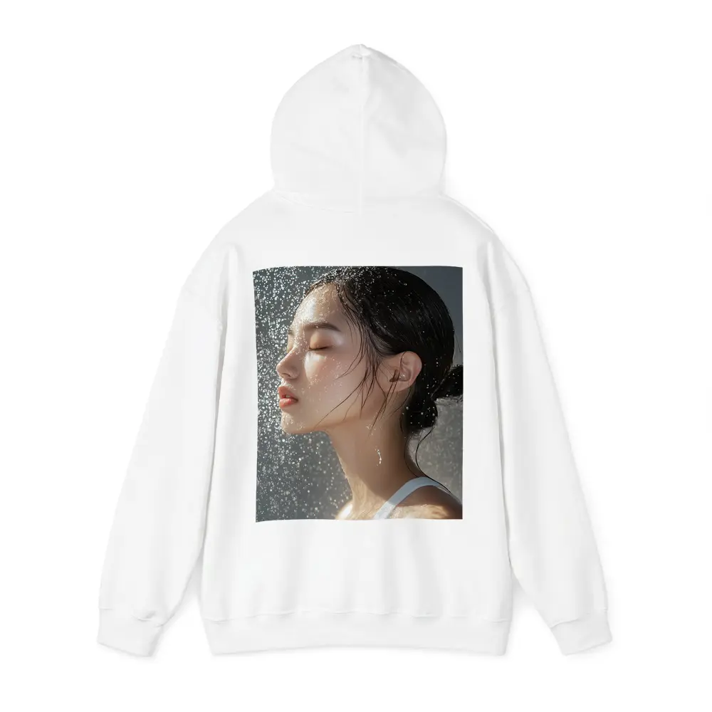 Asian Woman Wet Hair Water Droplets – Hoodies