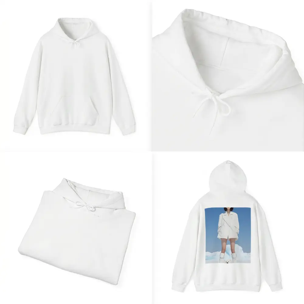 Woman White Coat Polar Bear Arctic Ice – Hoodies