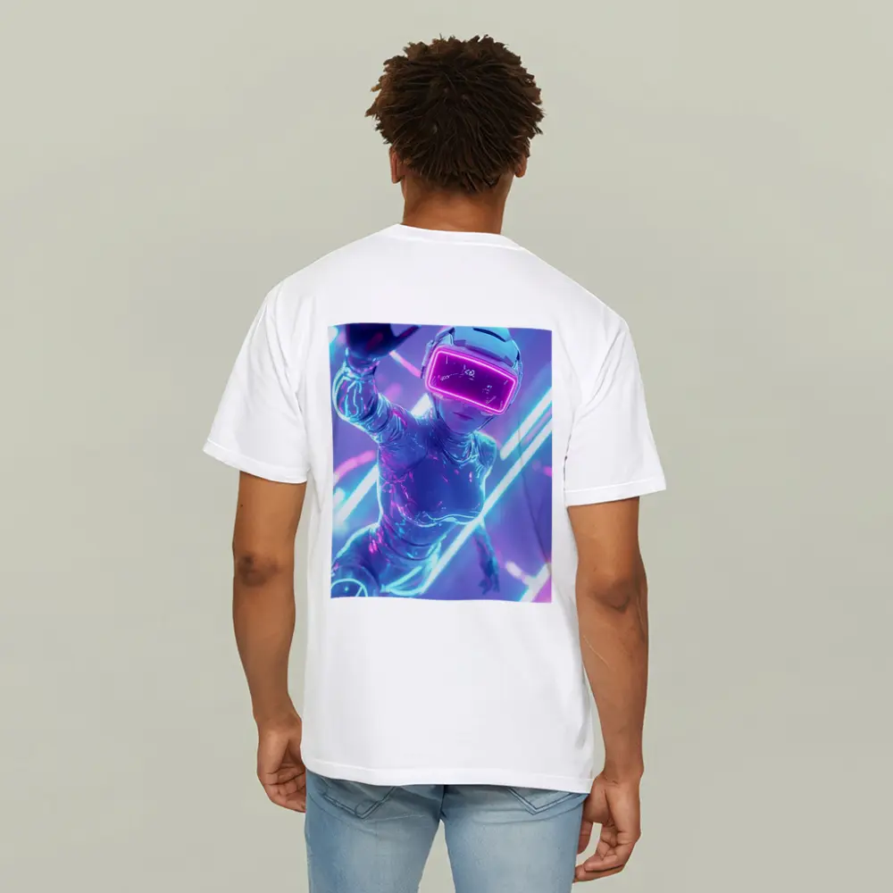 Neon VR Girl Futuristic Cyberpunk Digital World – T-Shirts