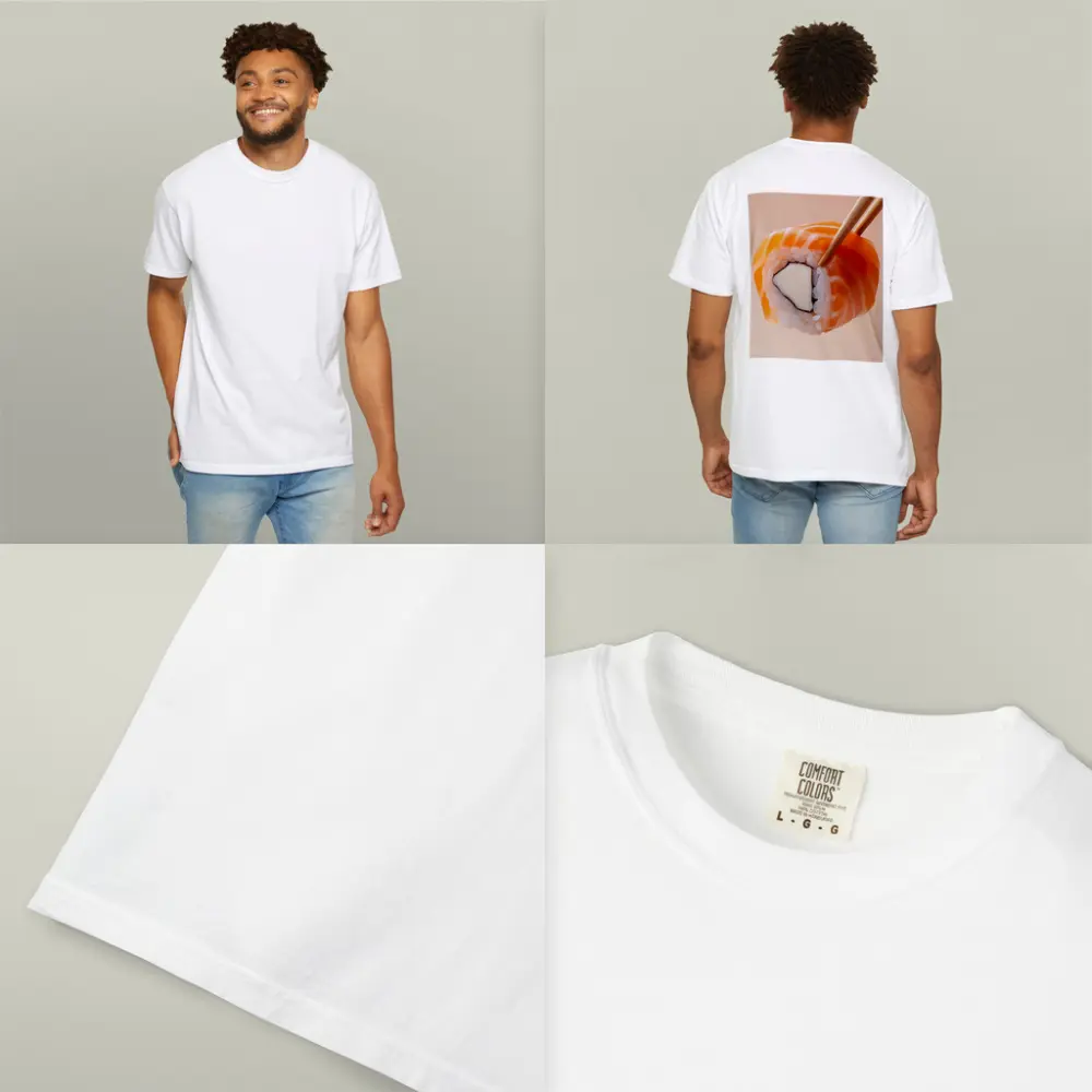 Salmon Sushi Roll Held With Chopsticks – T-Shirts