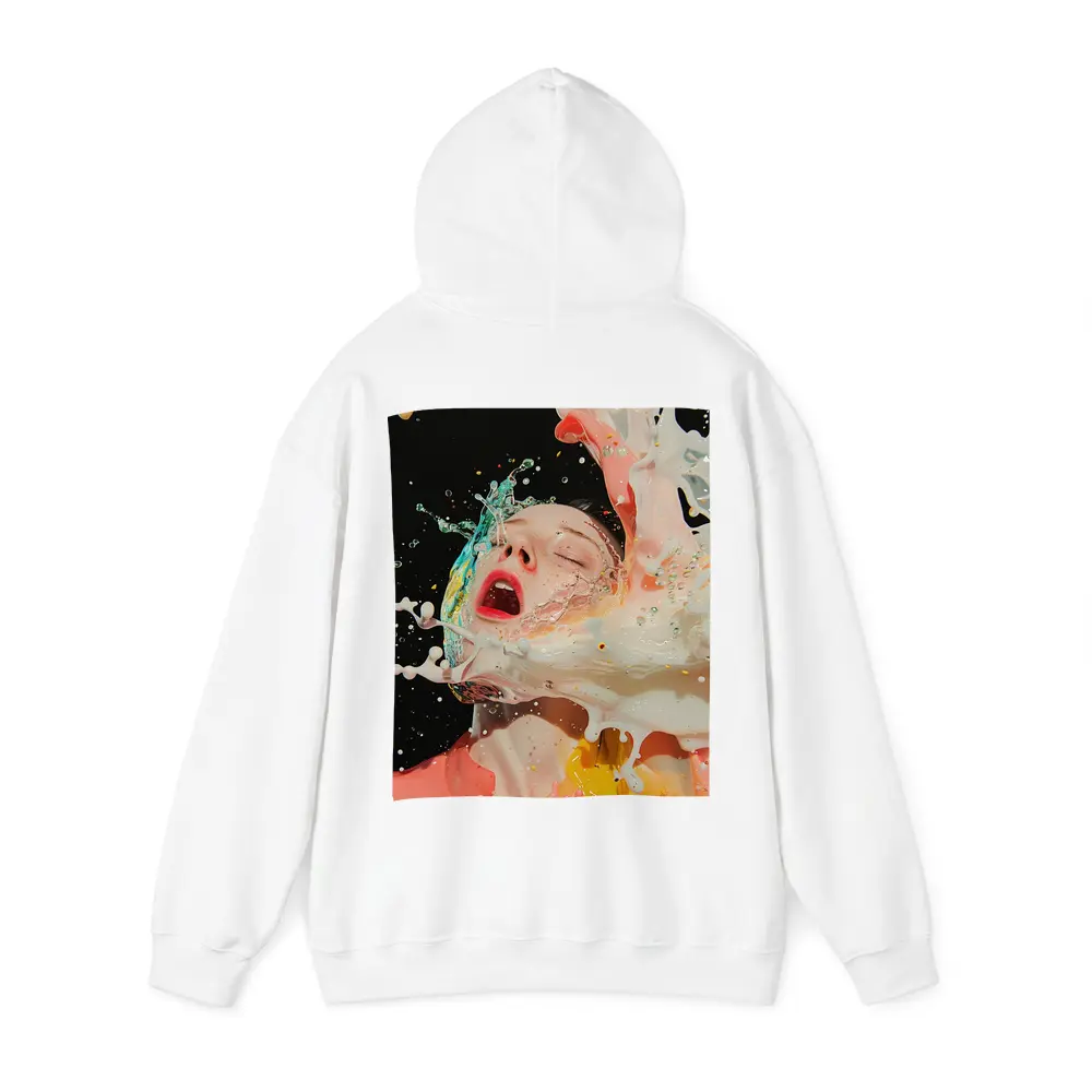Woman Surreal Liquid Splash Colorful Art – Hoodies