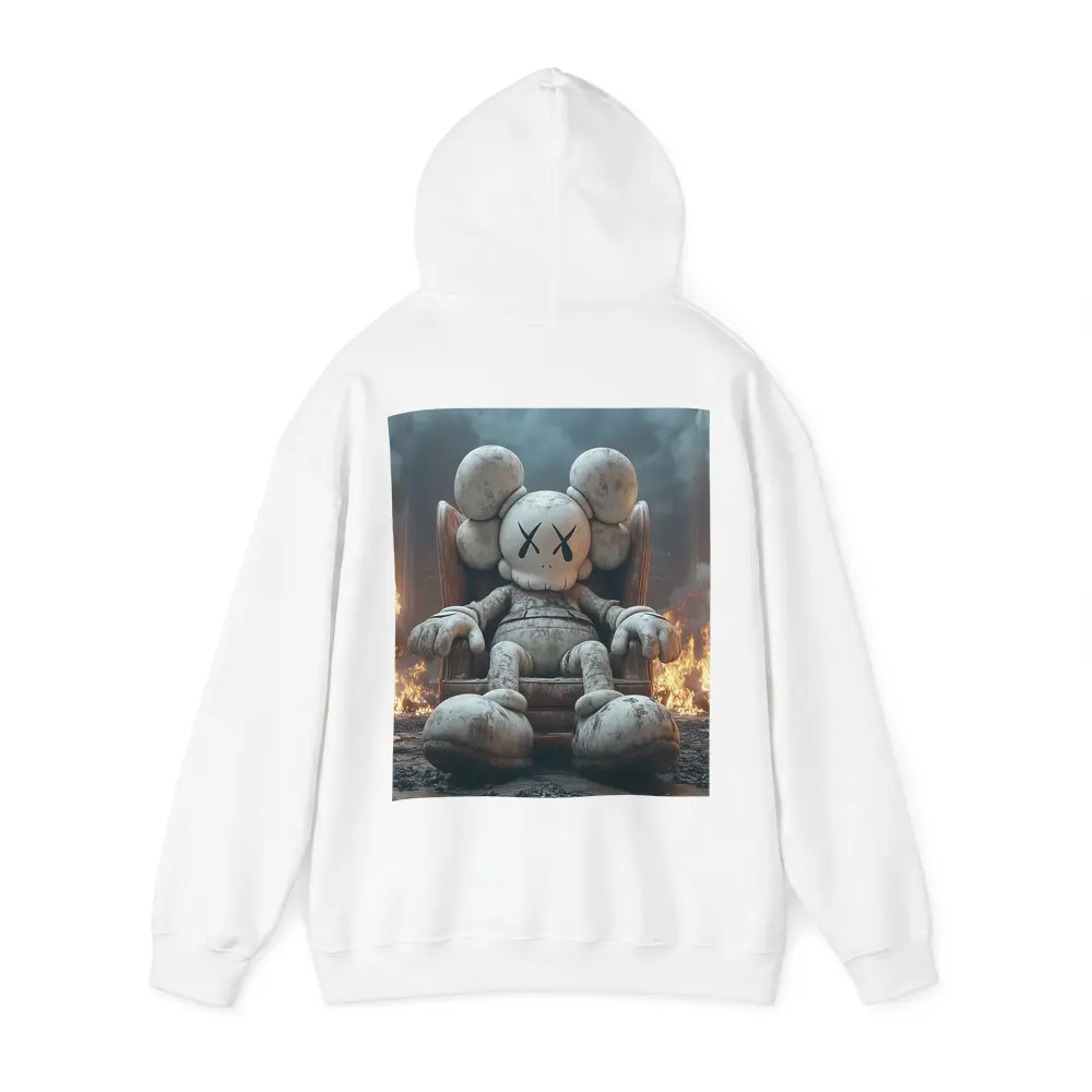 KAWS Figure Throne Surrounded By Fire – Hoodies