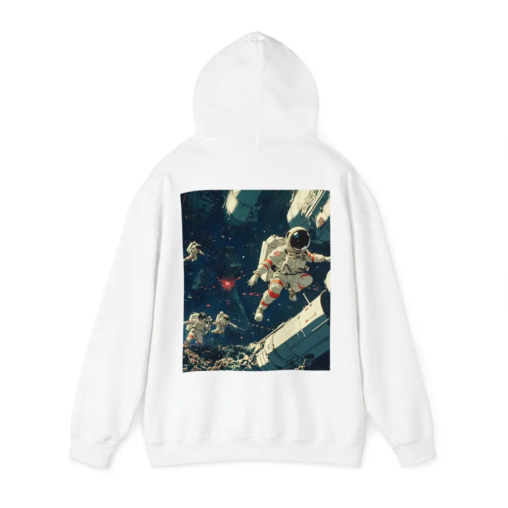Astronauts Floating In Deep Space Retro Art – Hoodies