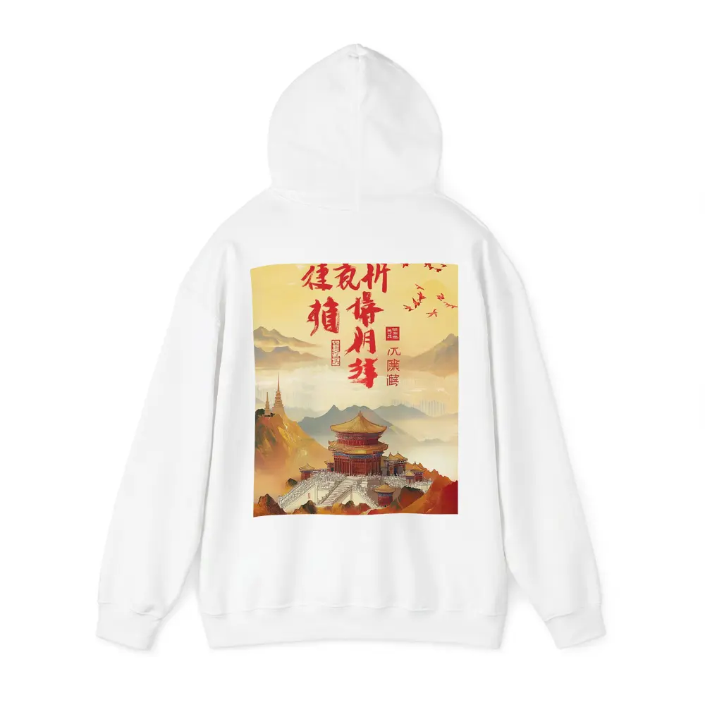 Chinese Temple Mountain Landscape Traditional Art – Hoodies