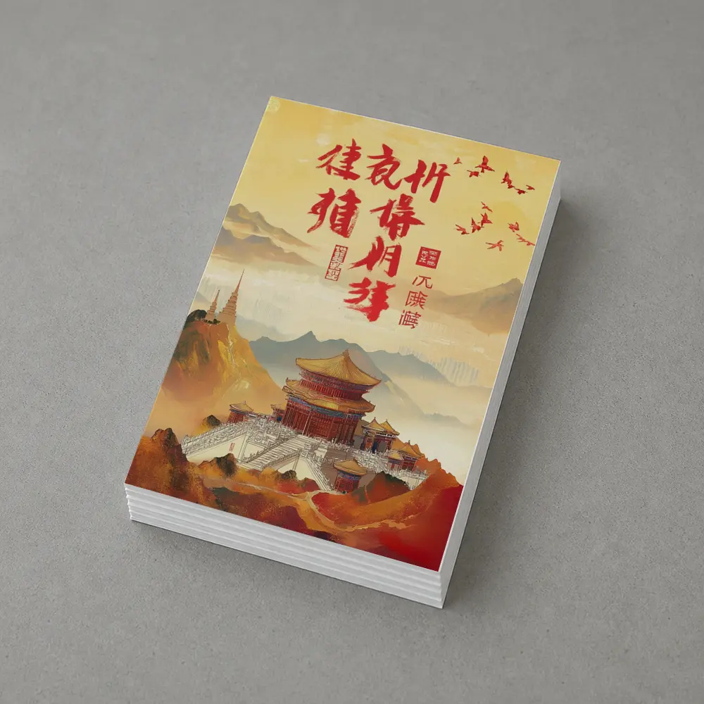 Chinese Temple Mountain Landscape Traditional Art – Postcards