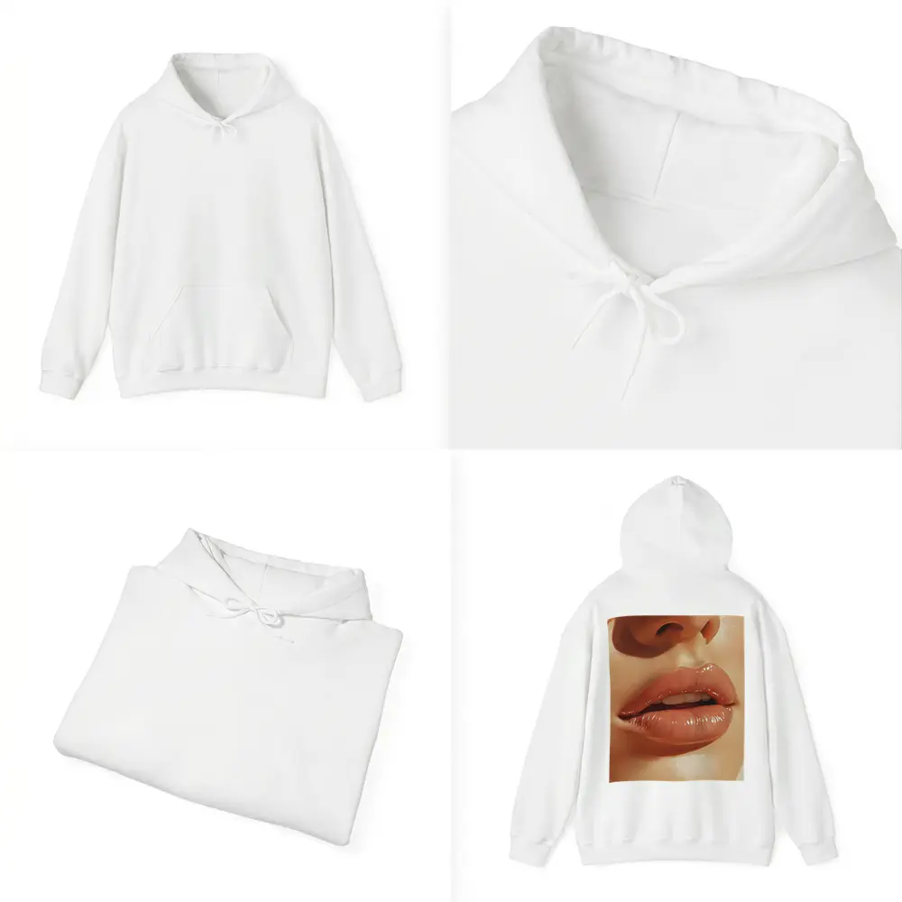Close Up Glossy Lips Beauty Portrait Art – Hoodies