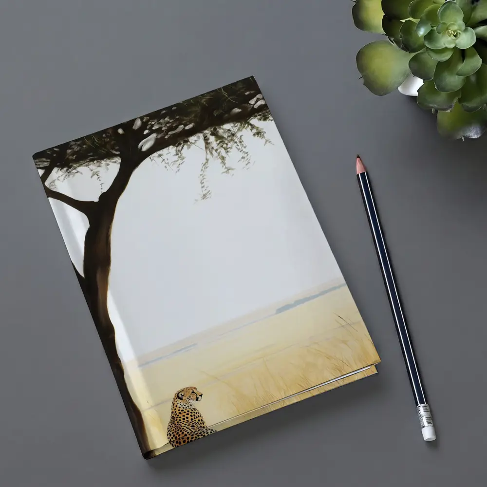 Cheetah Resting Under Acacia Tree Savanna – Notebooks