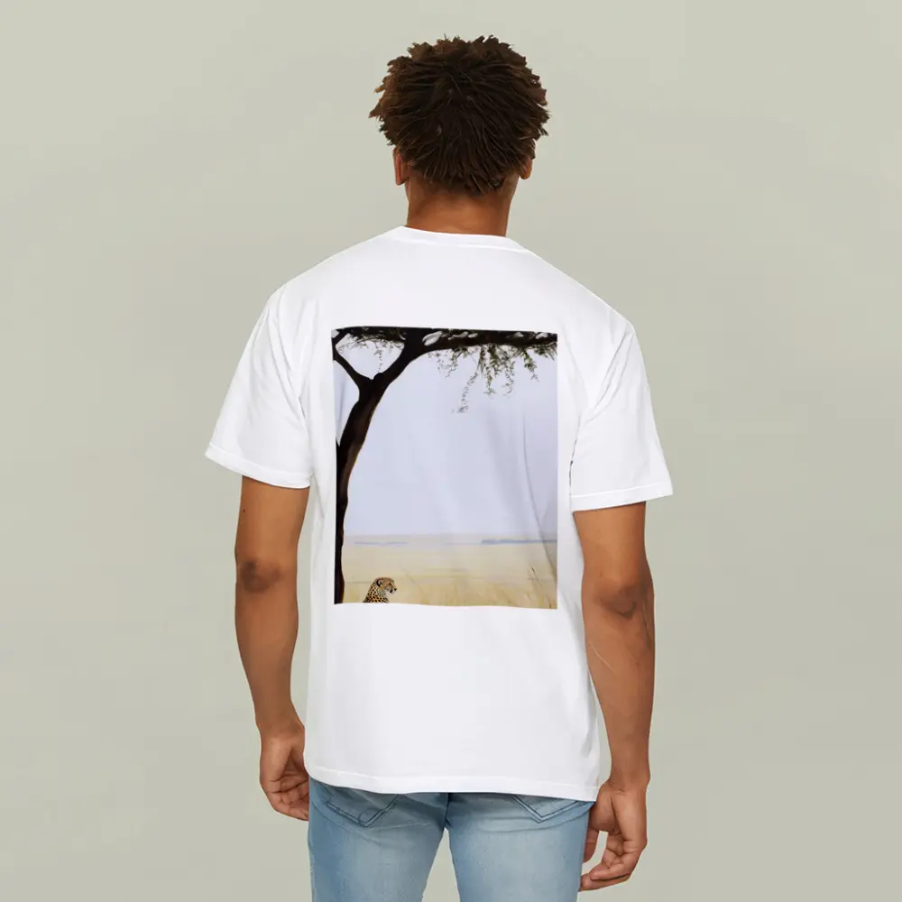 Cheetah Resting Under Acacia Tree Savanna – T-Shirts