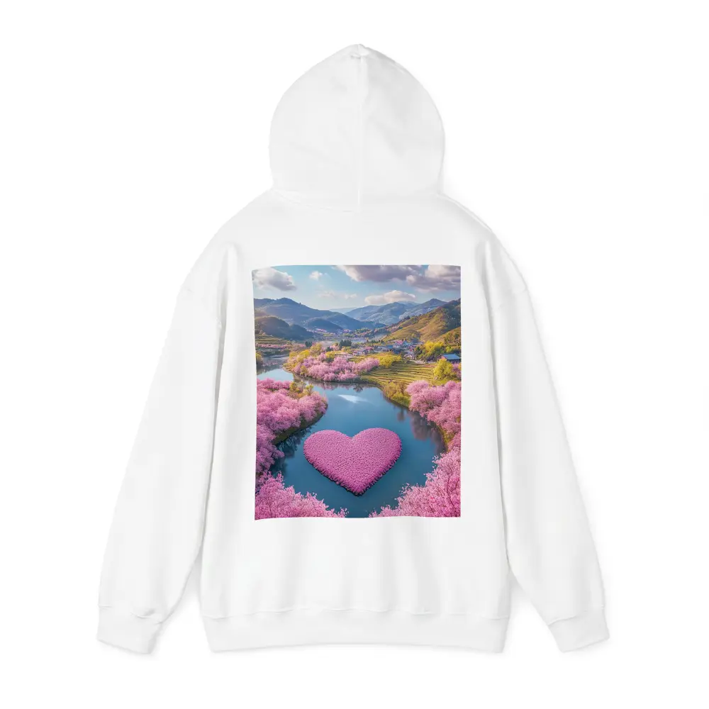 Cherry Blossom Heart River Japanese Valley – Hoodies
