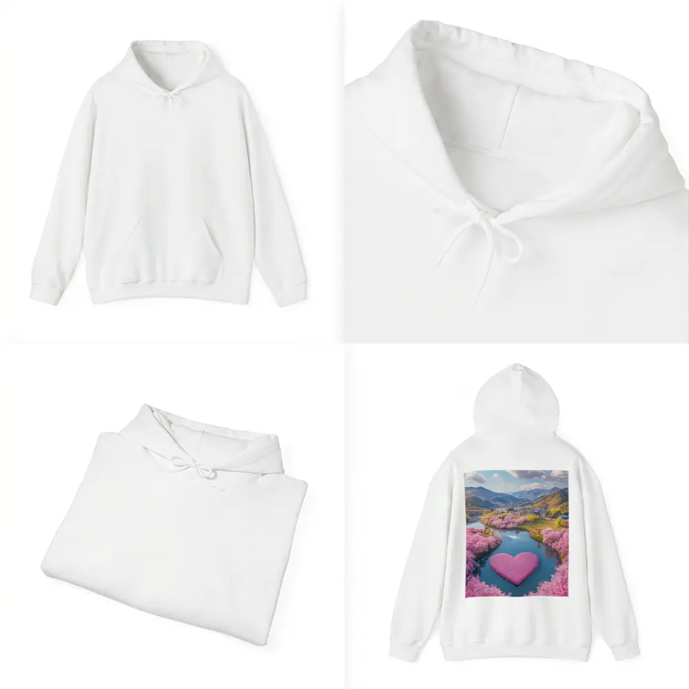 Cherry Blossom Heart River Japanese Valley – Hoodies