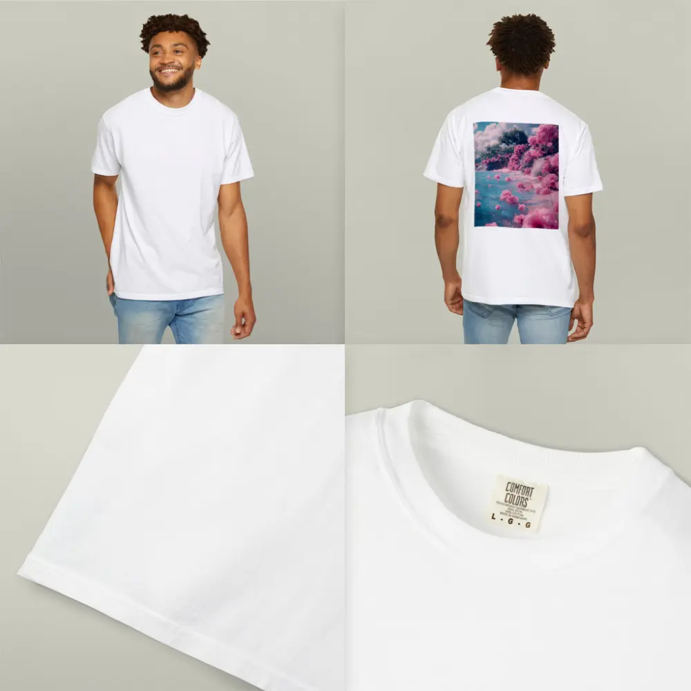 Pink Roses Floating on Turquoise Water – T-Shirts