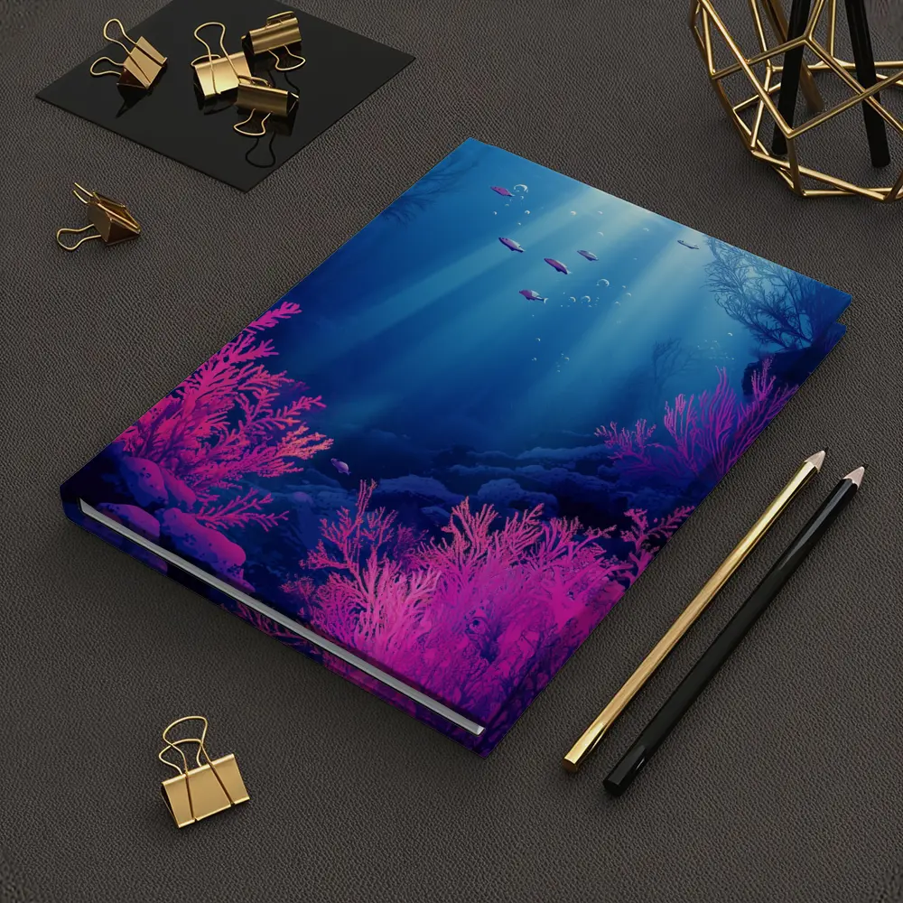 Underwater Coral Reef Blue Ocean Scene – Notebooks
