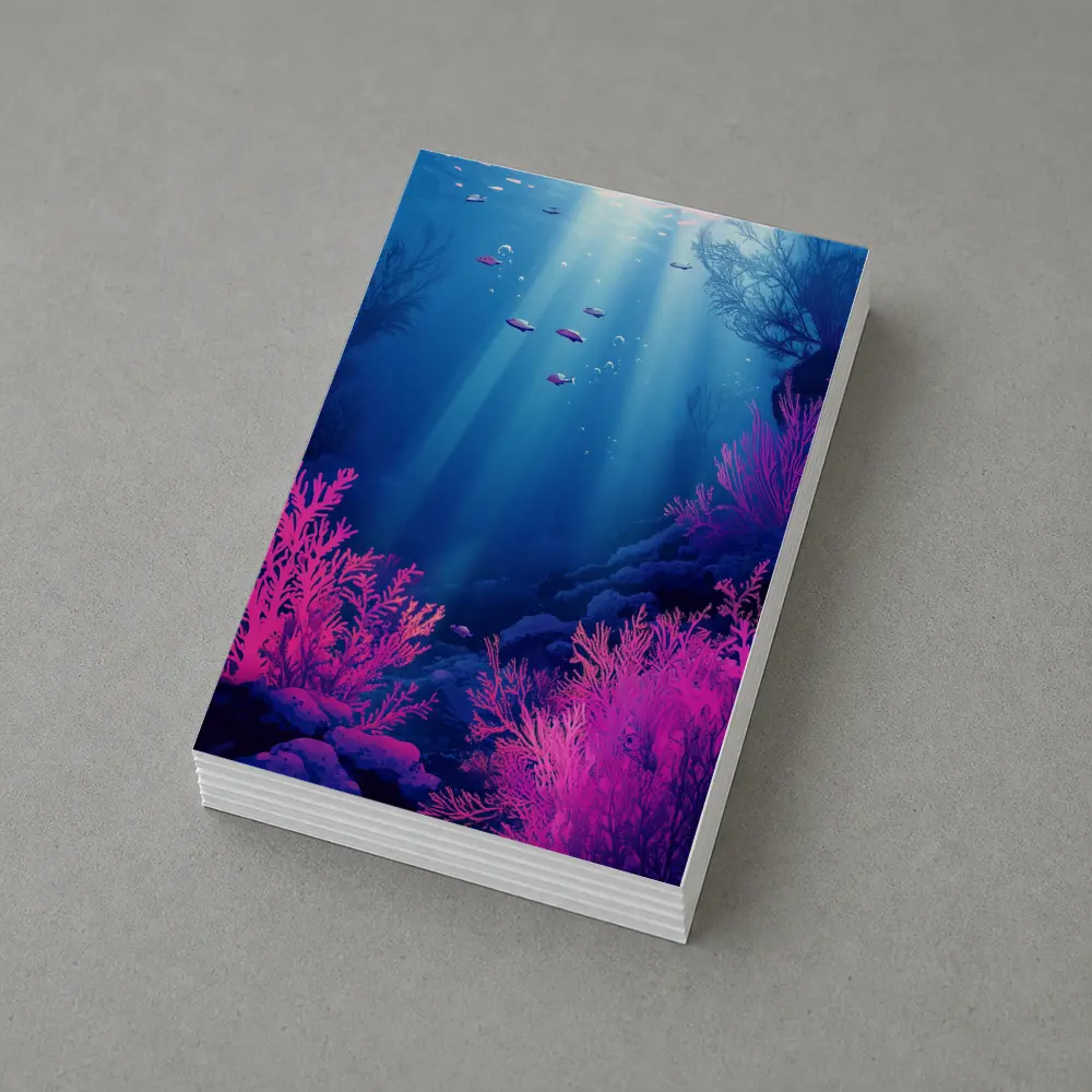 Underwater Coral Reef Blue Ocean Scene – Postcards