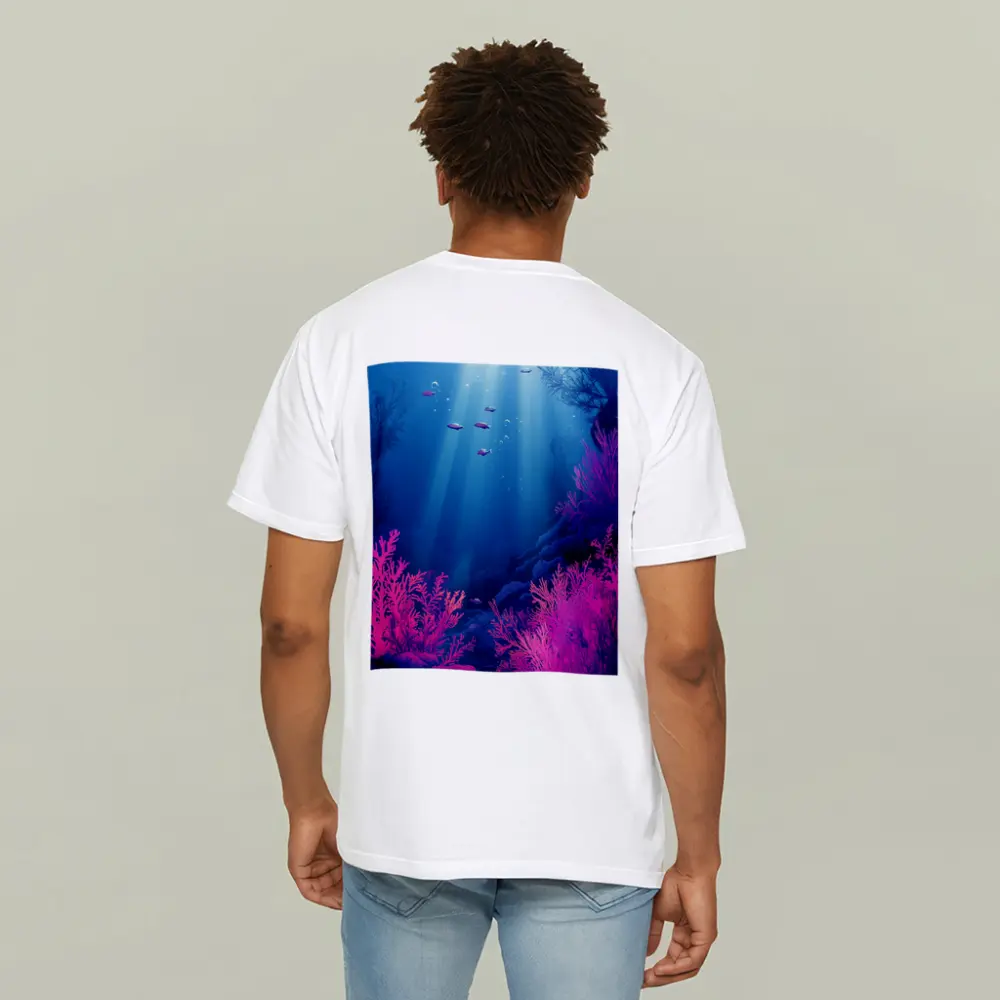 Underwater Coral Reef Blue Ocean Scene – T-Shirts