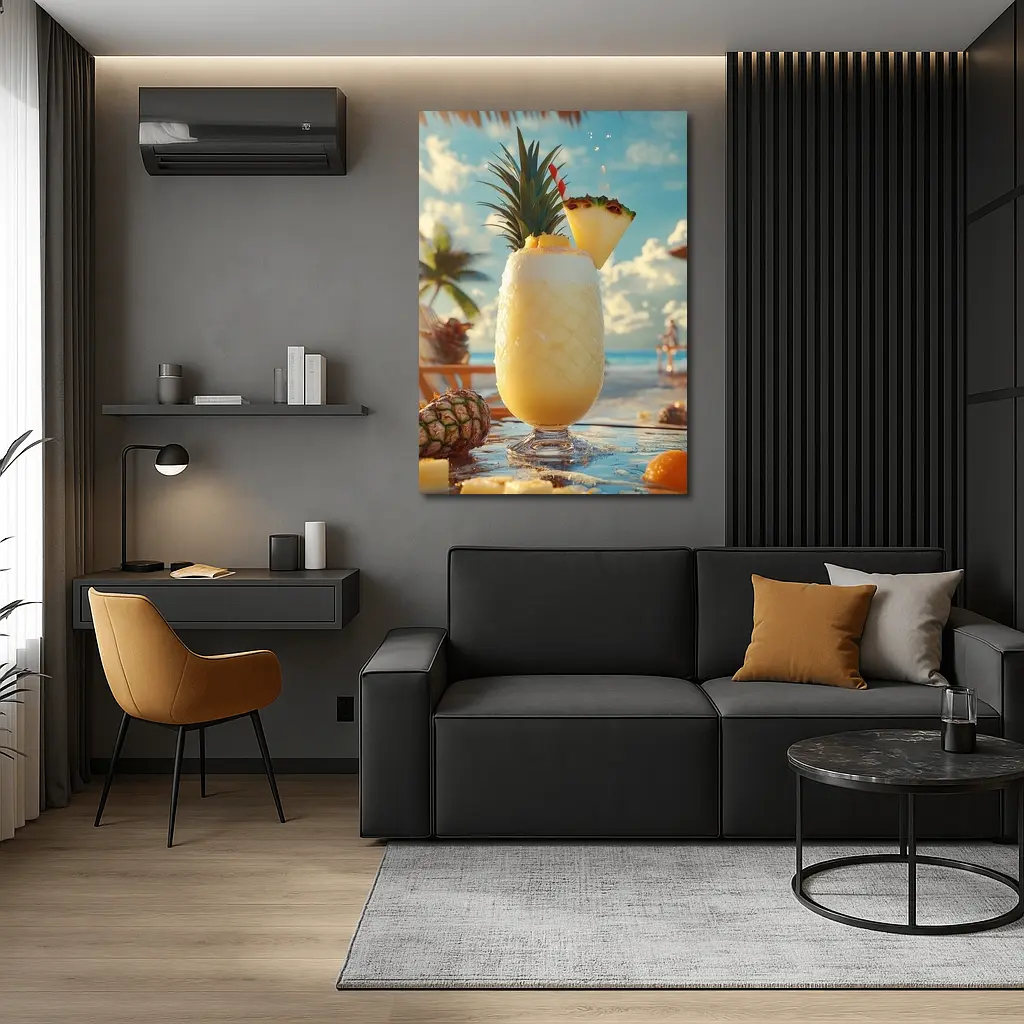 Pina Colada Cocktail Tropical Beach Bar – Wall Art
