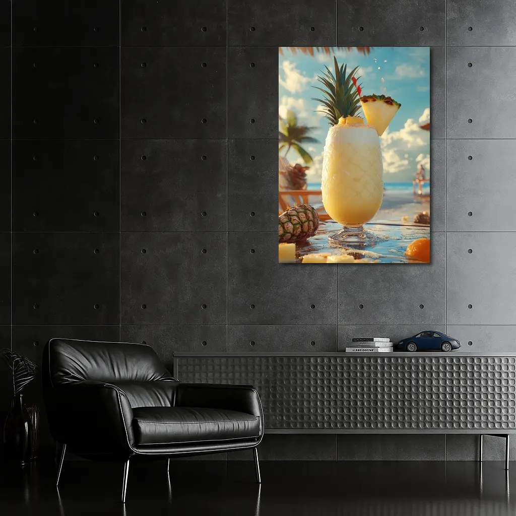 Pina Colada Cocktail Tropical Beach Bar – Wall Art