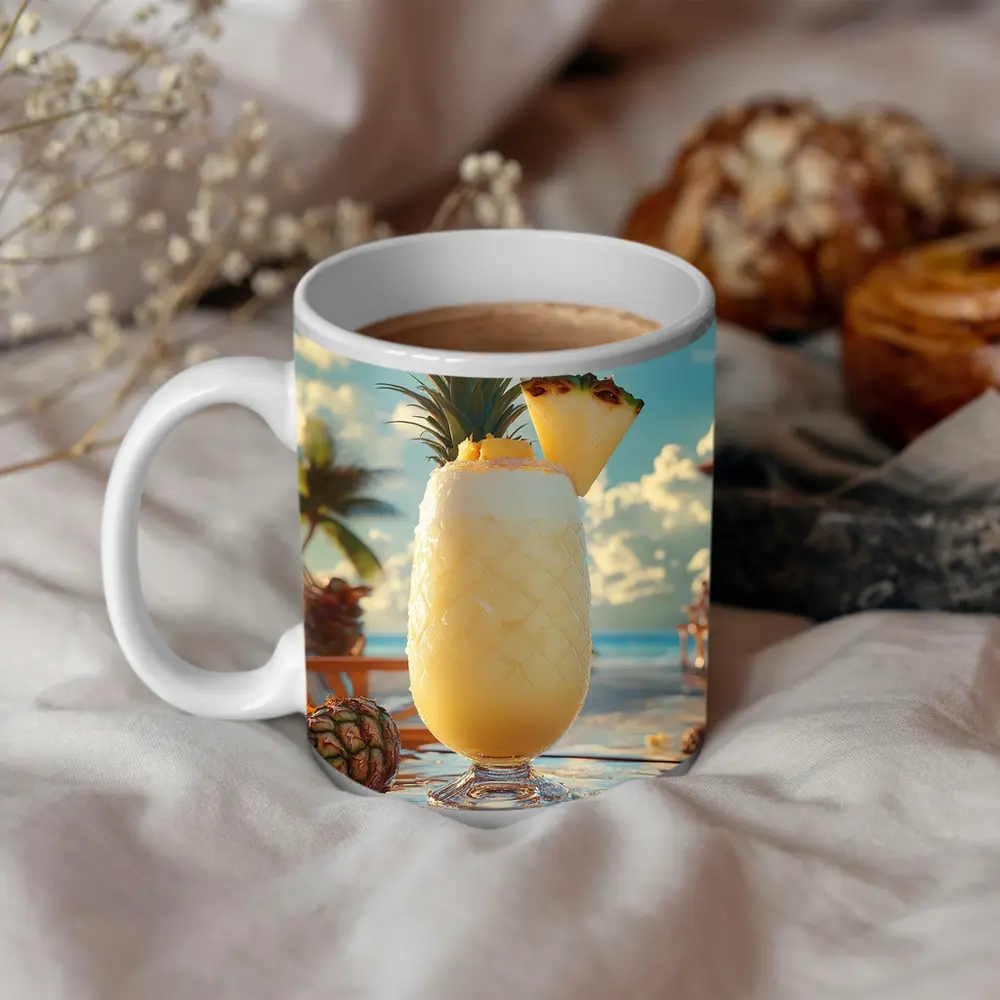 Pina Colada Cocktail Tropical Beach Bar – Mugs