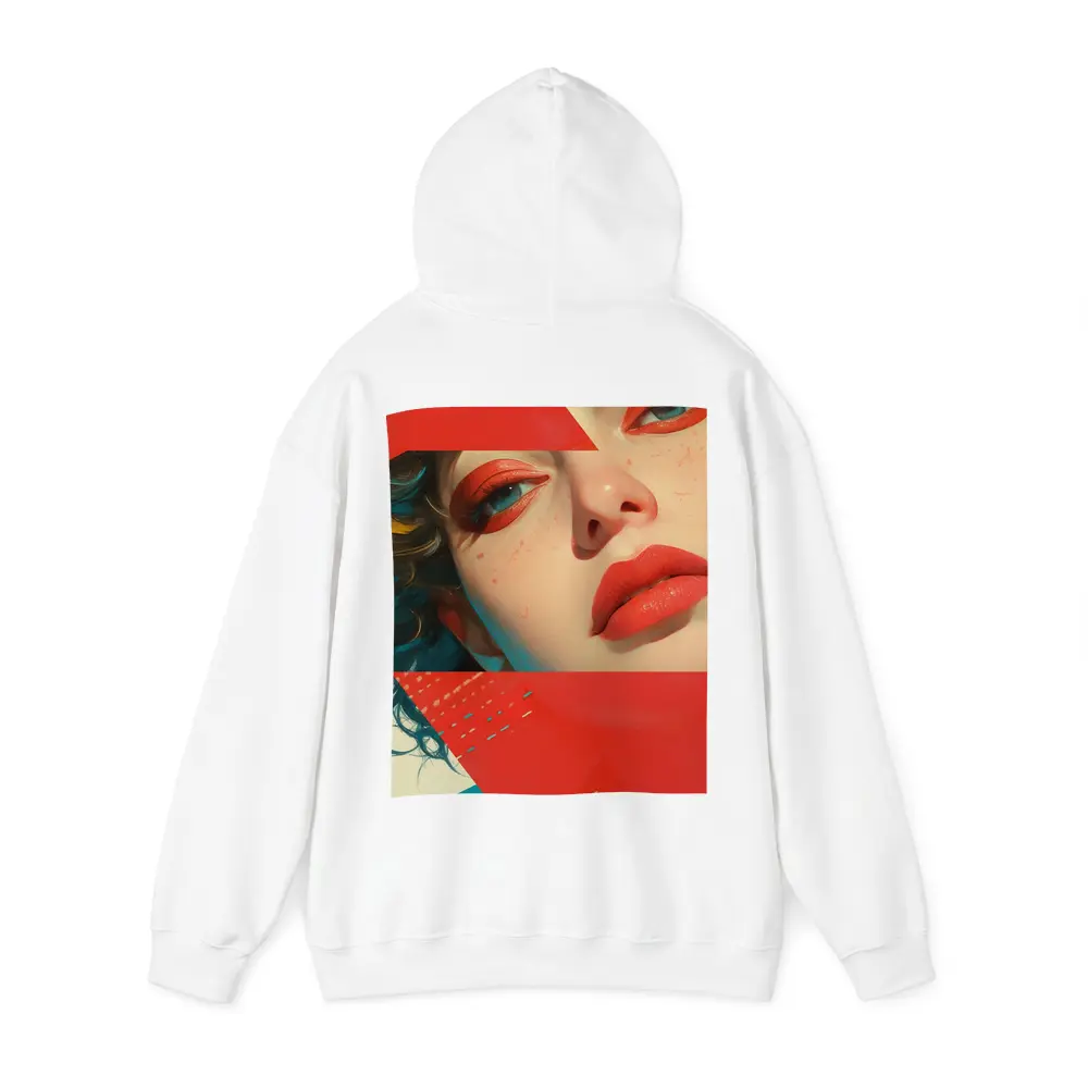 Bold Red Makeup Woman Pop Art Style – Hoodies