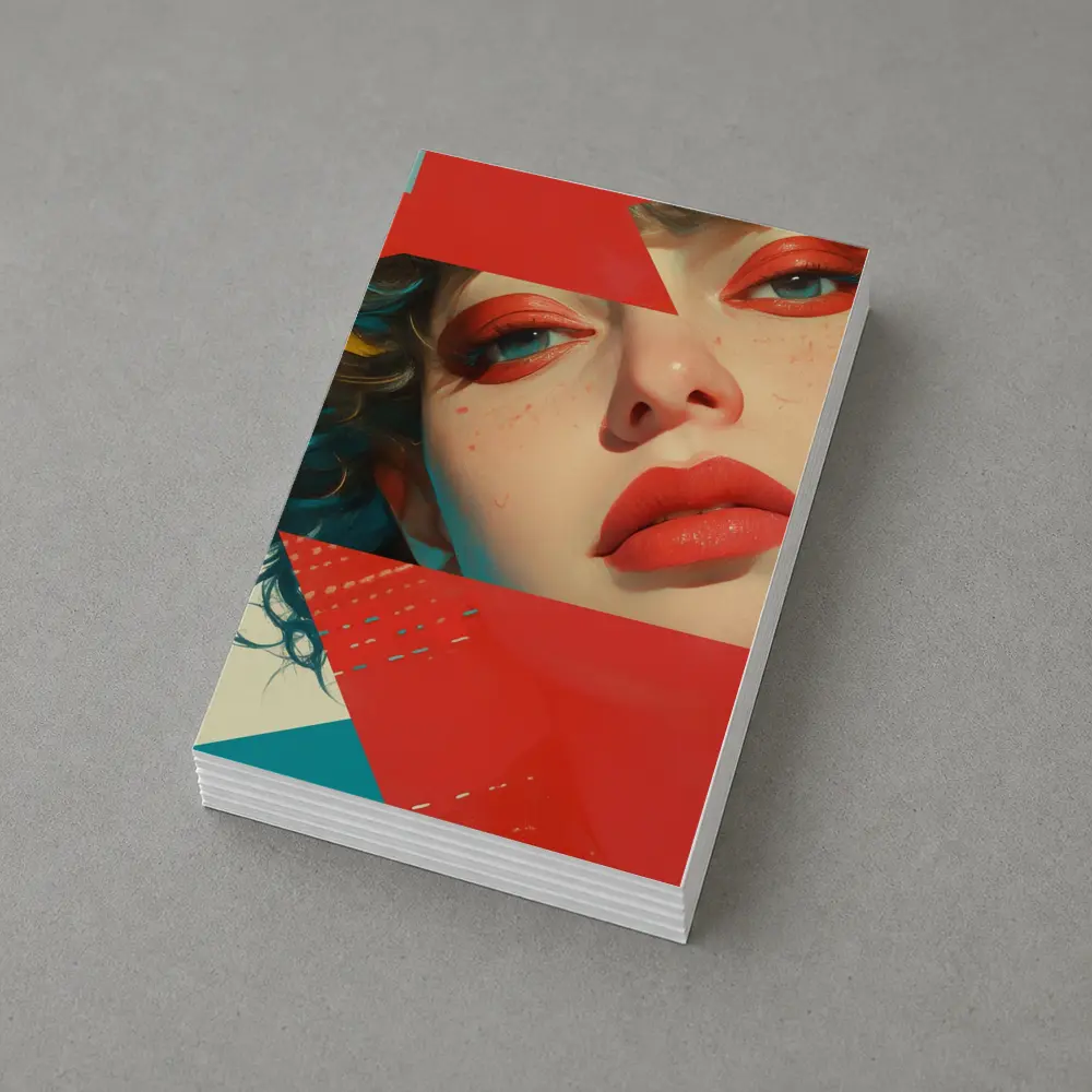 Bold Red Makeup Woman Pop Art Style – Postcards