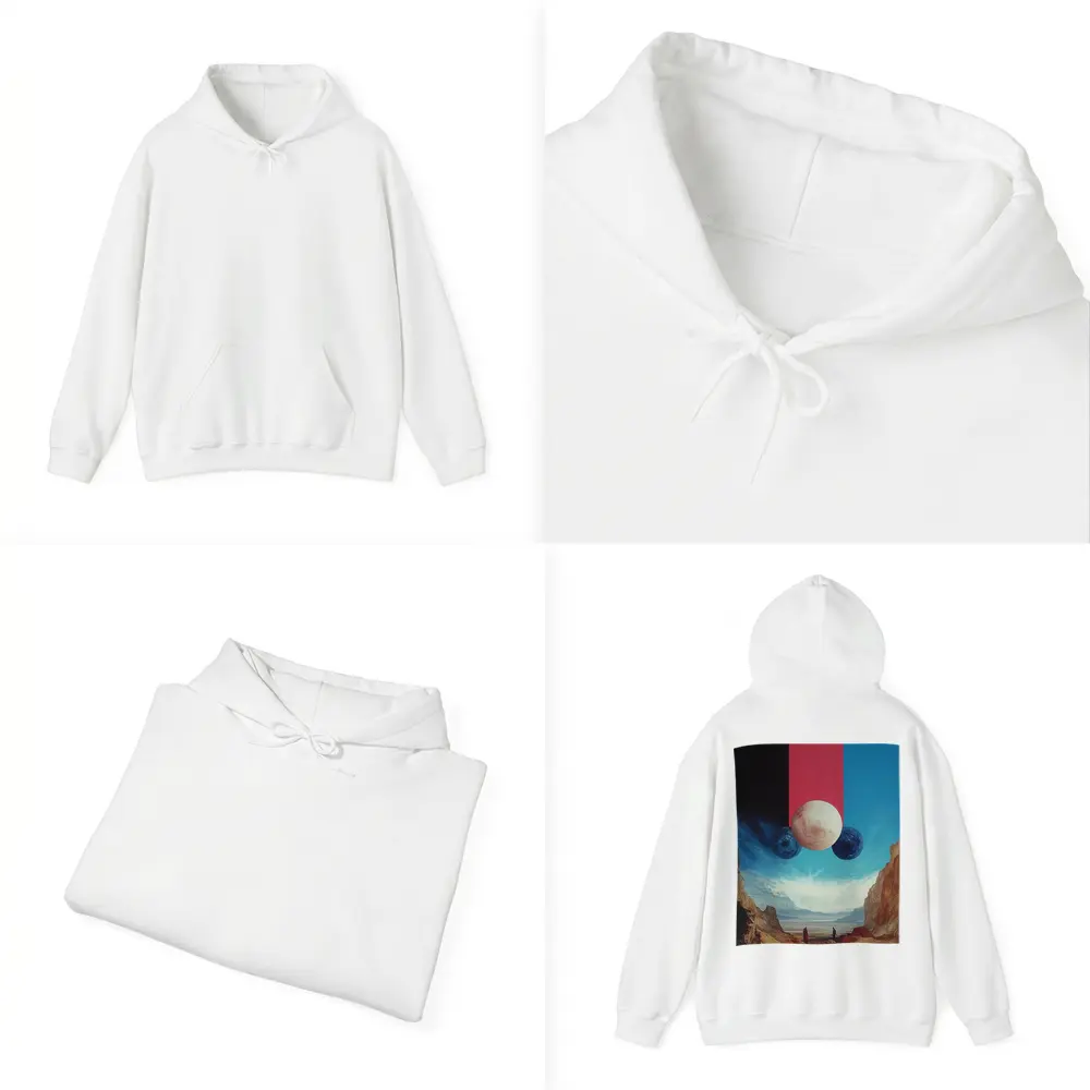 Surreal Planets Desert Canyon Collage Art – Hoodies