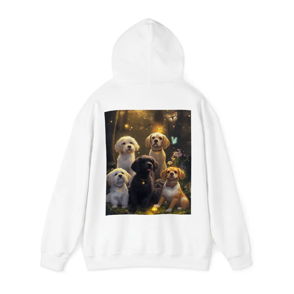 Cute Dogs Gathering in Enchanted Forest – Hoodies