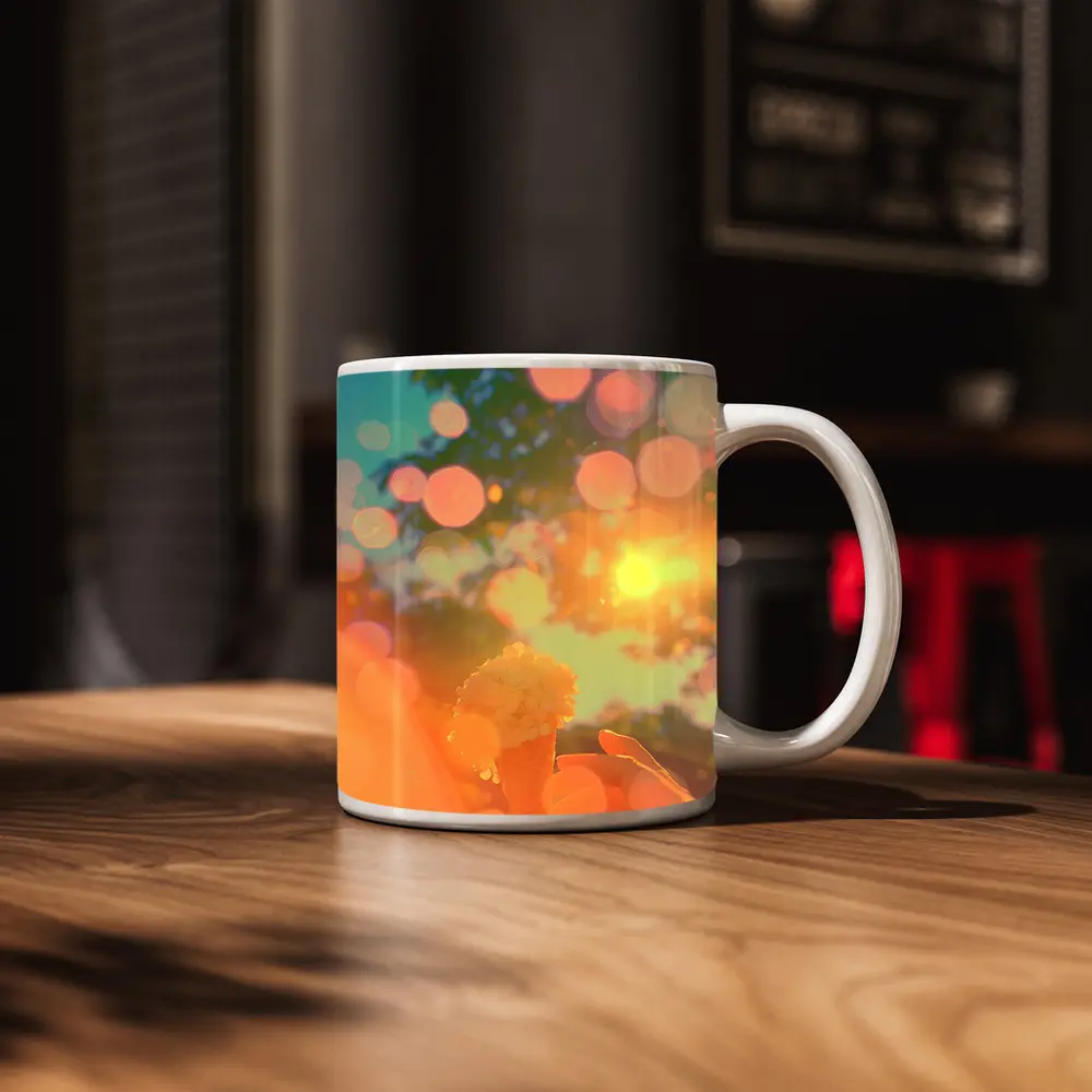 Ice Cream Cone Held Against Summer Sky – Mugs