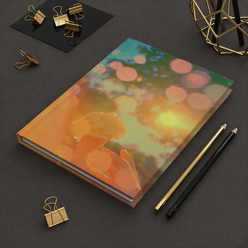 Ice Cream Cone Held Against Summer Sky – Notebooks