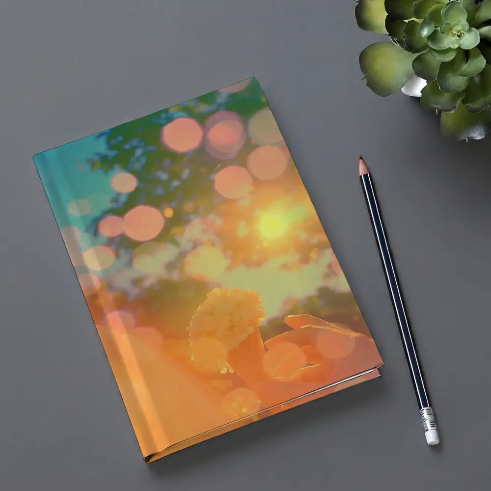 Ice Cream Cone Held Against Summer Sky – Notebooks