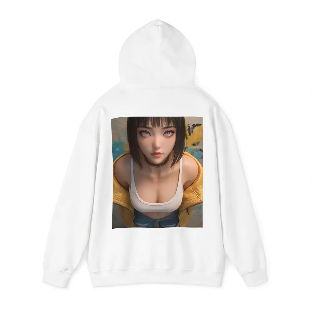 Anime Girl Yellow Jacket Graffiti Wall – Hoodies