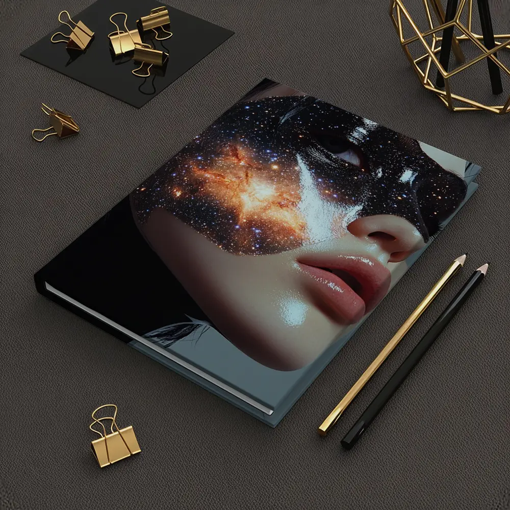 Woman Face Galaxy Mask Space Art – Notebooks