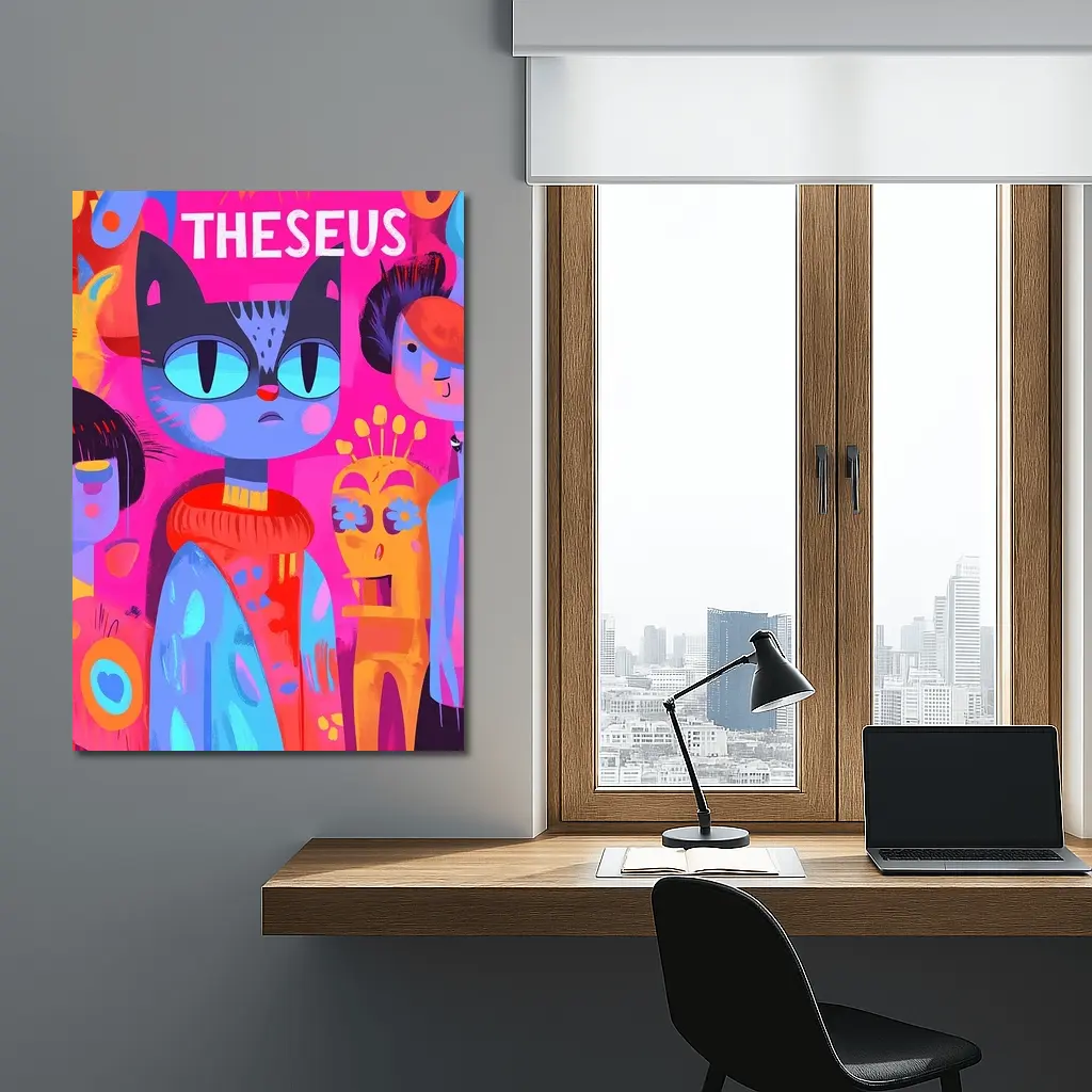 Theseus Cat Pop Art Colorful Characters – Wall Art