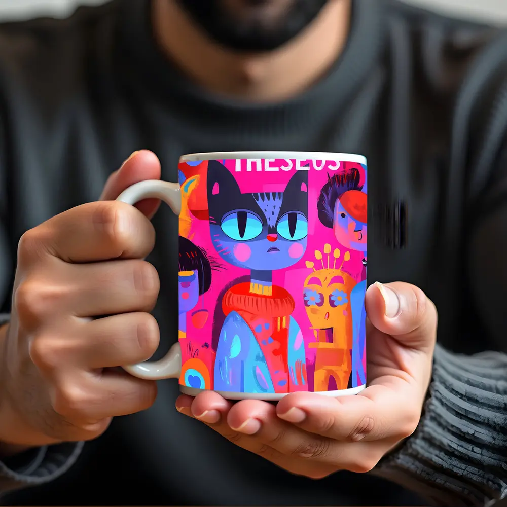 Theseus Cat Pop Art Colorful Characters – Mugs