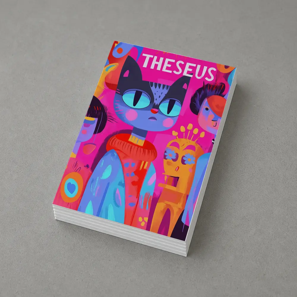 Theseus Cat Pop Art Colorful Characters – Postcards