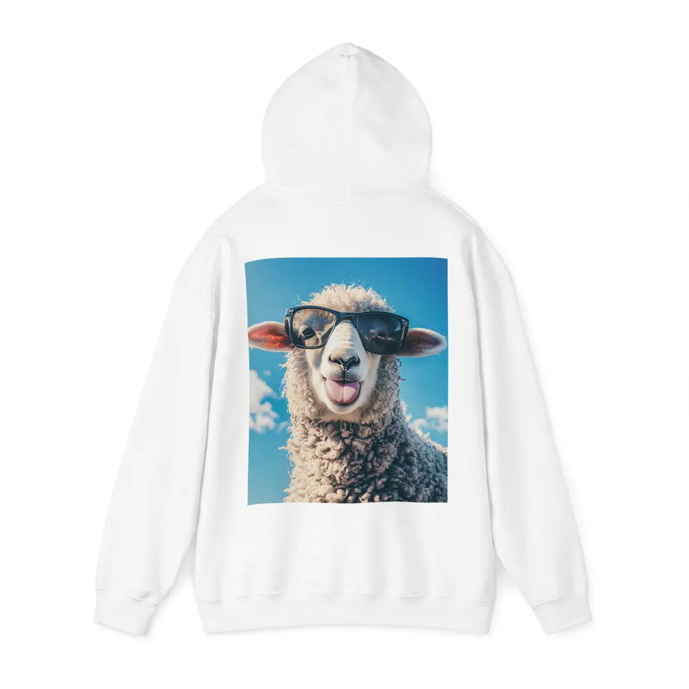 Cool Sheep Wearing Sunglasses Blue Sky – Hoodies