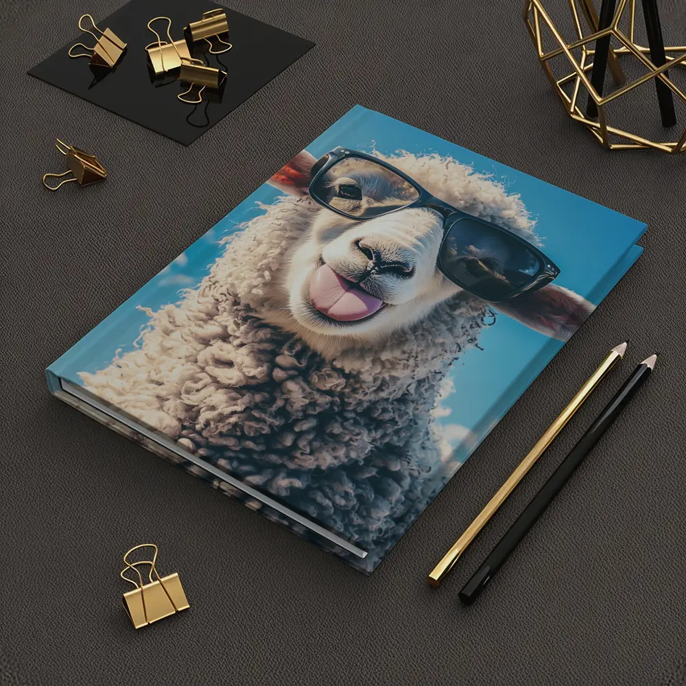 Cool Sheep Wearing Sunglasses Blue Sky – Notebooks