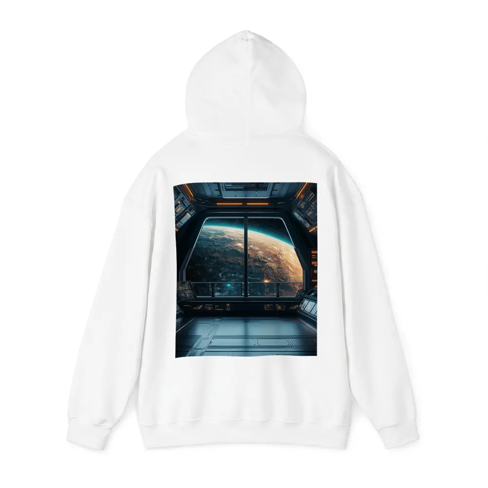 Spaceship Window View Planet Earth Space – Hoodies