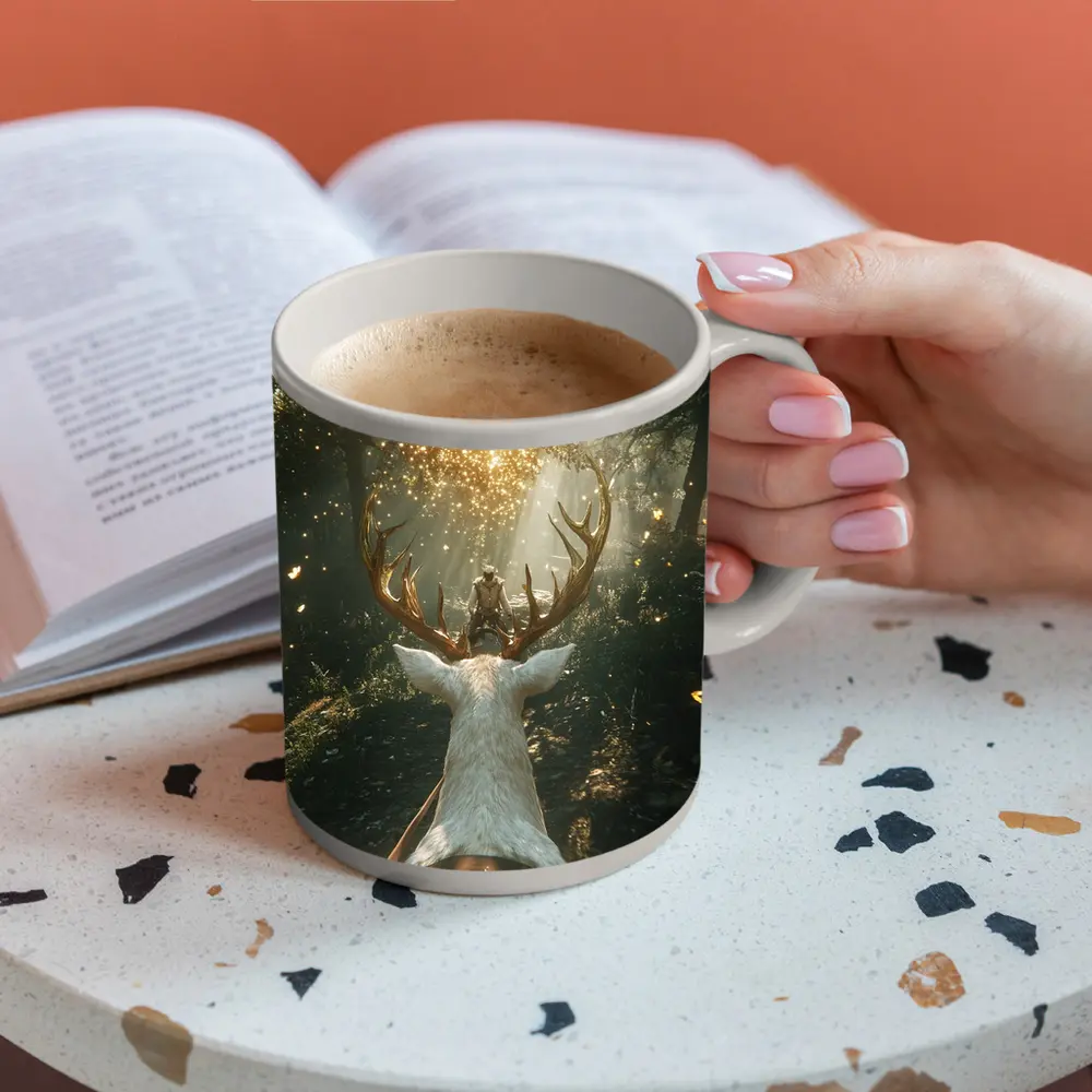 Rider On White Stag Enchanted Forest – Mugs