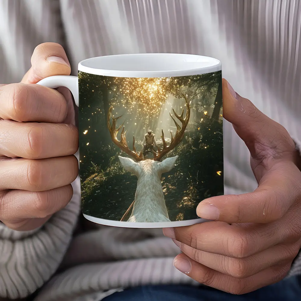 Rider On White Stag Enchanted Forest – Mugs