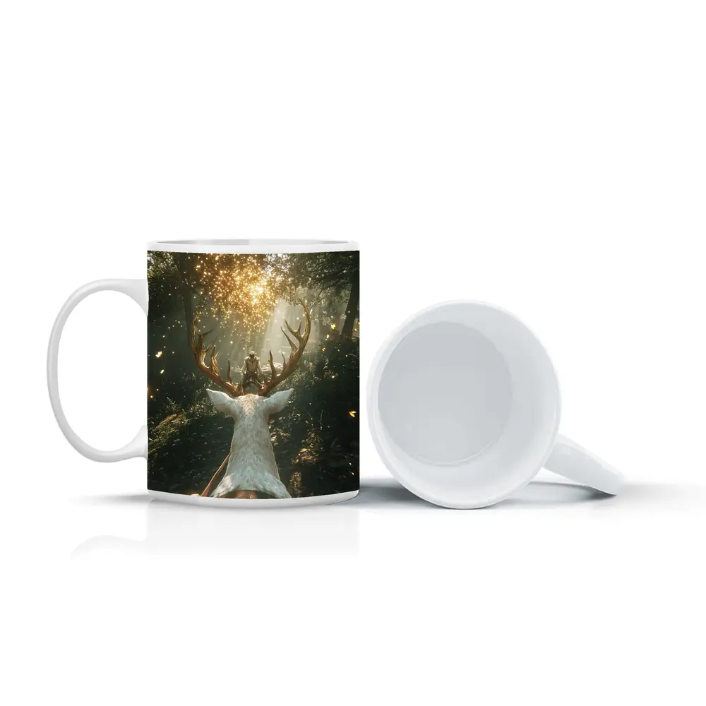 Rider On White Stag Enchanted Forest – Mugs