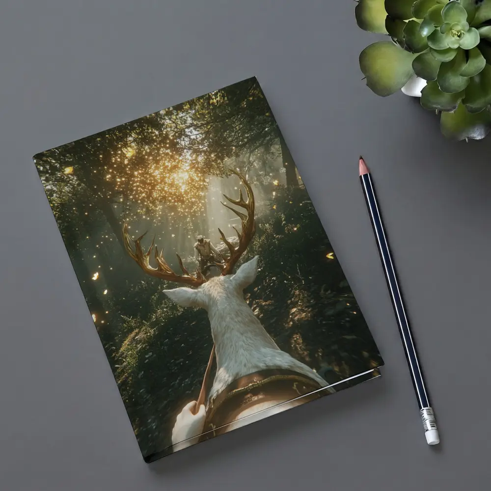 Rider On White Stag Enchanted Forest – Notebooks