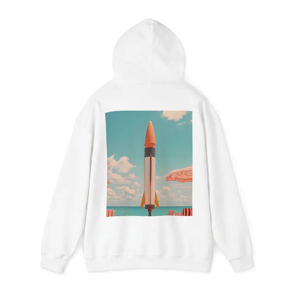 Retro Rocket On Sunny Beach Summer – Hoodies