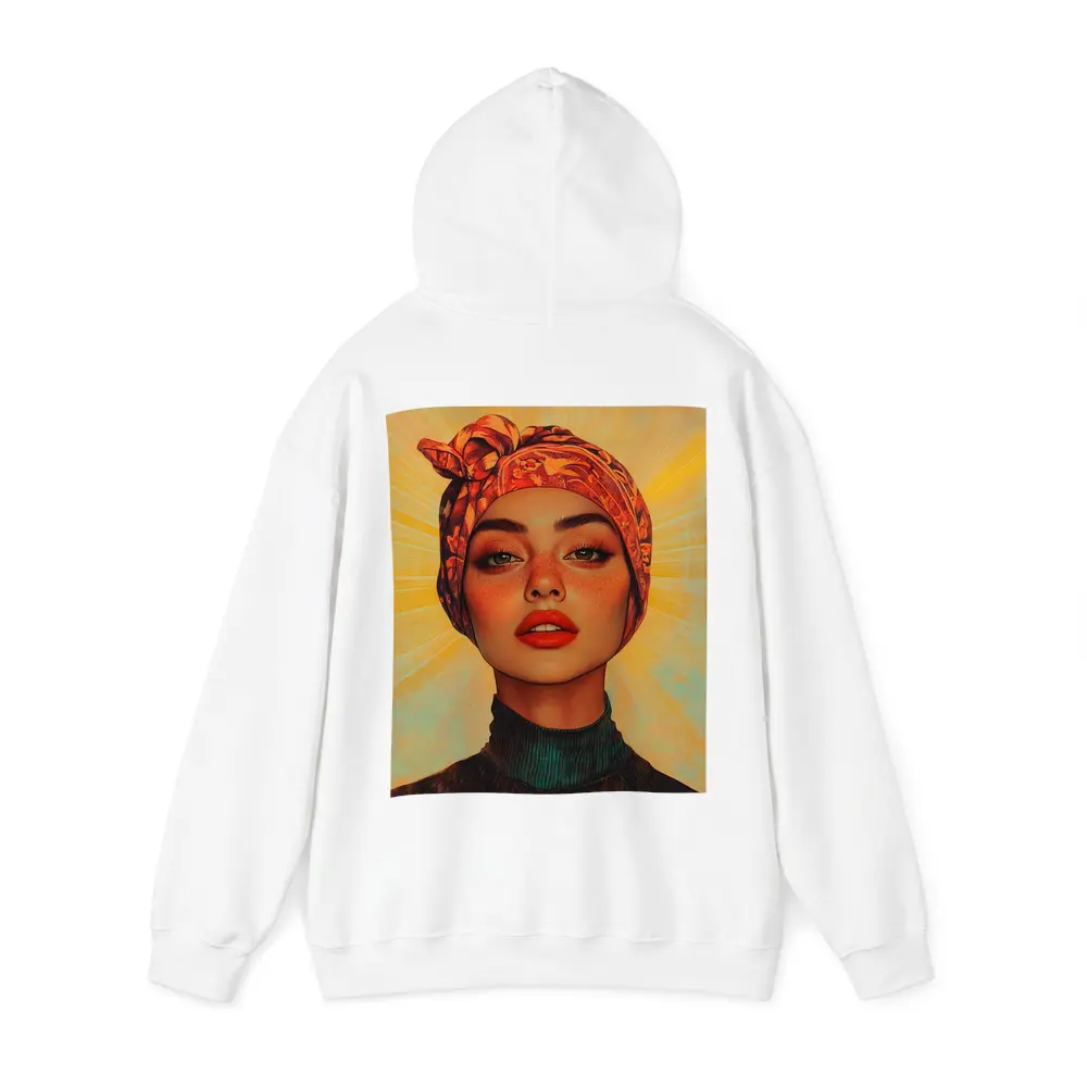 Woman Turban Portrait Warm Sunray Background – Hoodies