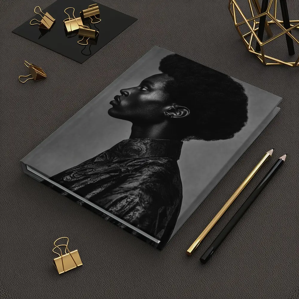 Black and White Side Profile Portrait Photography – Notebooks