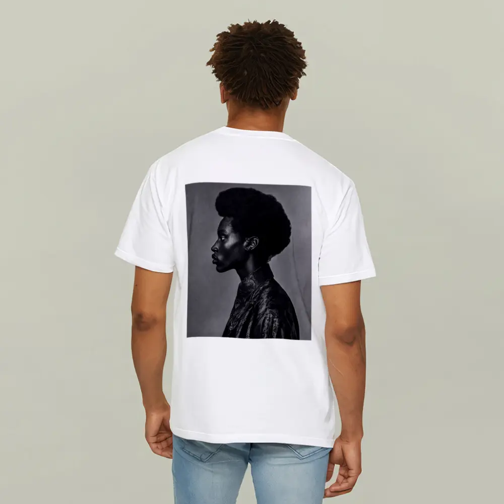 Black and White Side Profile Portrait Photography – T-Shirts