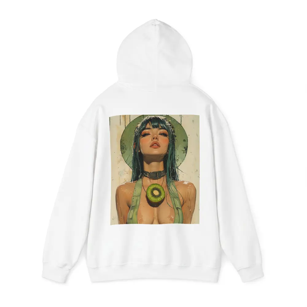Anime Girl Teal Hair Kiwi Pop Art – Hoodies