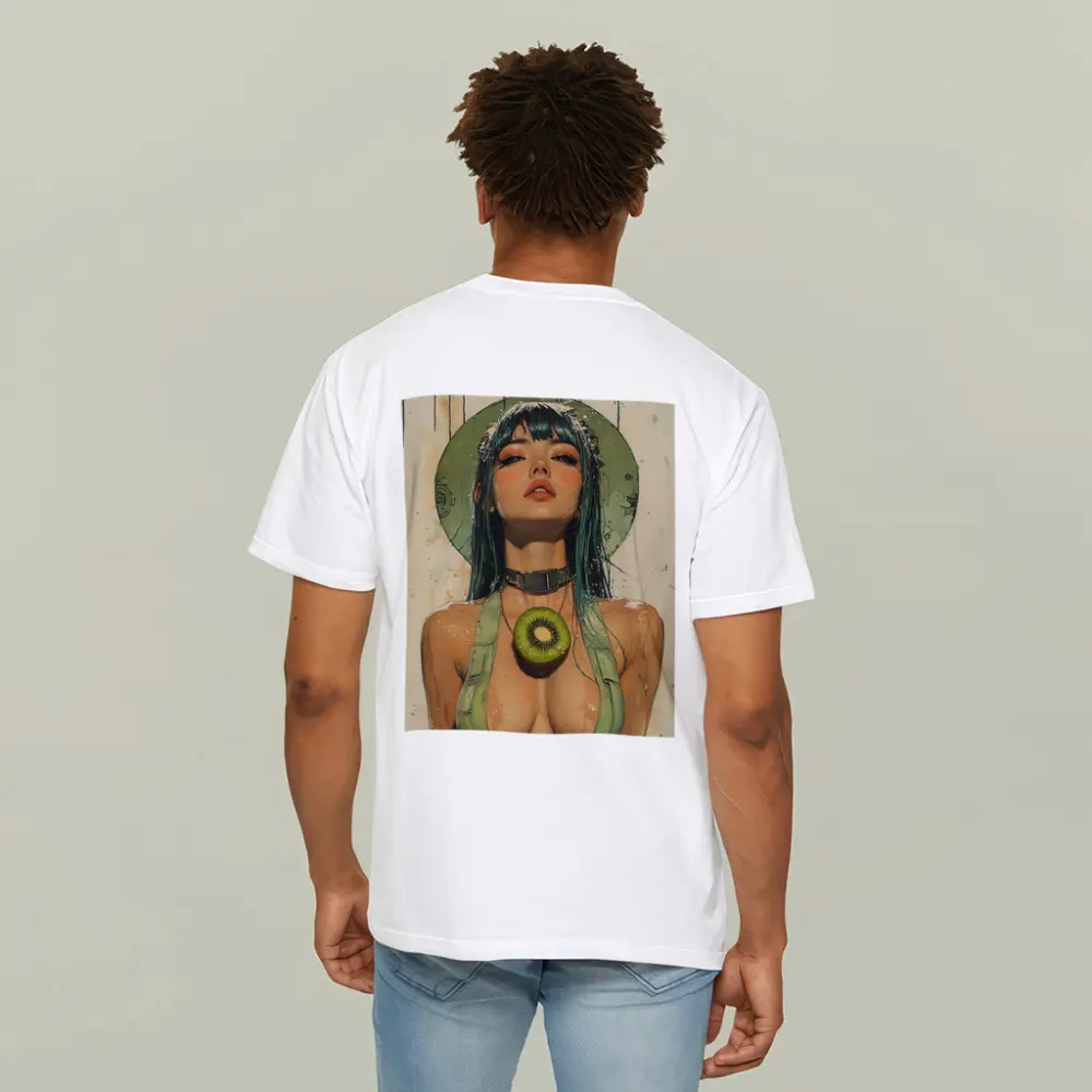 Anime Girl Teal Hair Kiwi Pop Art – T-Shirts